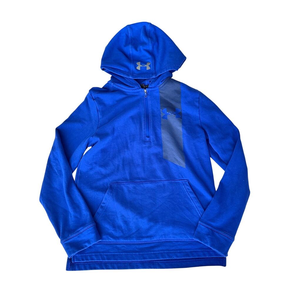 Under Armour Youth Large Blue Threadborne 1/2 Zip Hoodie